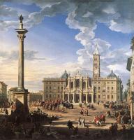 Giovanni Paolo Pannini - The Piazza And Church Of Santa Maria Maggiore